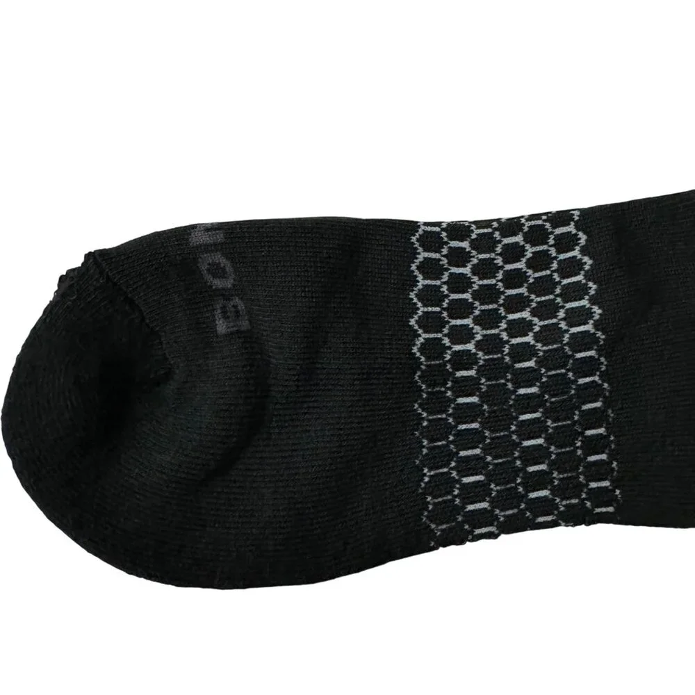 Bombas crew Socks size Large Mens/Womens black cushion stay‎ up Honeycomb new